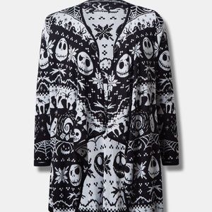 Disney Nightmare Before Christmas Jacquard Open Cardigan